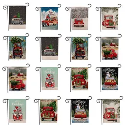 Noel Bahçe Bayraklar Banner karikatür Desen noel Tema İki Yüzü hayvan Desenler parti Noel Banner Bayraklar 30pcs T2I5469 dekorasyonlar