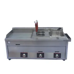 Commercial Gas Frying Machine Deep Teppanyaki Steaker Barbecue Squid Equipment Shouzhua Cake Machine Fried Pot Cooking Noodle