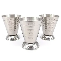 75ml Stainless Steel Magic Measuring Cup Ounce Jigger Bar Cocktail Drink Mixer Liquor Measuring Cup WB1893