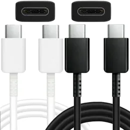 1M 3ft snabb laddningstyp C-kablar USB-C Telefonladdningssledningslinje för Samsung Galaxy S8 S9 S10 Obs 10 LG Android-telefon