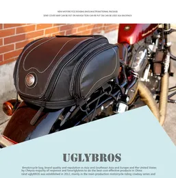 Gratis frakt Uglyuros Motorcykel Retro Back Seat Bag 883Modifierad bil Multi-Function Kit Väska Moto Väska med vattentät täcke
