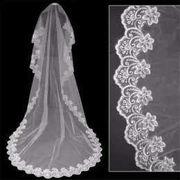 3M Lace Edge Bridal Veil Women Wedding Veil With Comb Cathedral Bridal Veil 1 Layer Patry Accessories