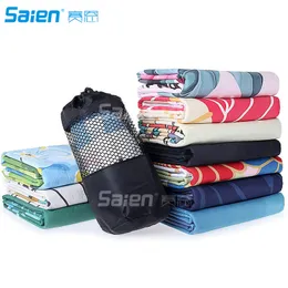 Yoga Blankets,Microfiber Mat Towels with Smart Corner Pocket Elastic Loop Design, Non Slip Towel