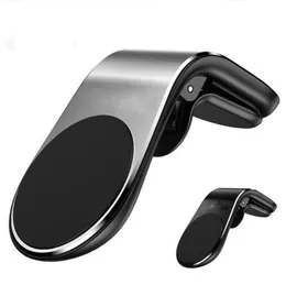 Magnetic Car Phone Holder L Shape Air Vent Mount Stand Mobile Holders For iPhone 11 12 pro max