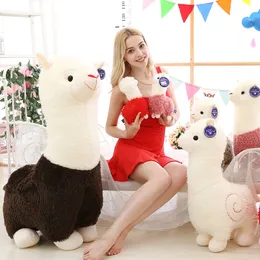 Dorimytrader 팝 사랑스러운 부드러운 동물 Alpaca 플러시 장난감 큰 박제 만화 양 인형 베개 선물 장식 39inch 100cm dy50078