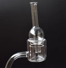 DHL 28mm XL XXL Düz üst Kuvars Termal Banger Tırnak Renkli Cam Kabarcık Cam Carb Cap Cap Çift Tüp Kuvars Tırnak Sigara