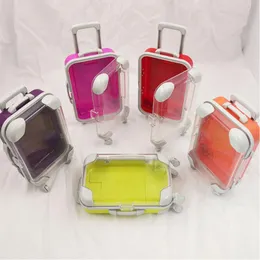Ny 1PC Fashion Creative Mini Trolley Box Eyelash Packaging Box Multicolor Tray Suitcase False Eyelash Storage