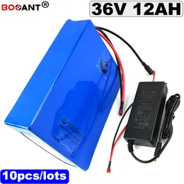 Menor preço Atacado 10 pçs / lote 36 v 12ah 250 w bateria de lítio E-bike 10 S 36 v bateria de scooter elétrico 18650 celular com 15A BMS