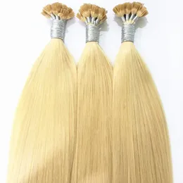 Najwyższej jakości produkty do włosów Real Indian Human Hair Extension Wstępnie klejenie Płaski Włoski Keratyn Kapsułki Włosy 1g / Strand, 100strands, Color613