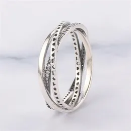 3-in-1 vecalon渡りのリングリアル100％Sterling Diamond Engagement Weddingbandリング