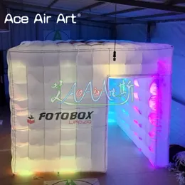 3x3x2.4 m Customized Perfect Advertising Led Inflatable Tent Lighting Photo Booth Party For Sale