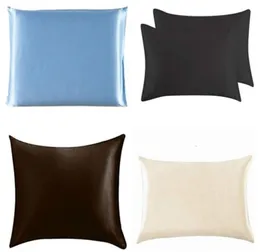 2020 Nowy 20 * 26inch Jedwabny Satin Poszewka Home Multicolor ICE Silk Pillow Case Zapinana poduszka Pokrywa Poduszka Podwójna Koperta Pościel Poduszka Pokrywa