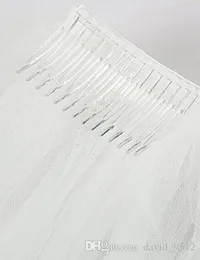 Simples longo véu de casamento corte borda 1 camada romântico véu de noiva catedral comprimento 3 metros tule macio para vestido de noiva branco marfim wi275p