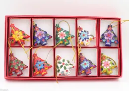 収集品10pc中国語の聖職者/エナメルクリスマスツリーの飾りチャーム装飾