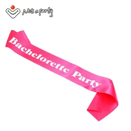 Partihandel - Bröllopshändelse Rosa Sash 60% Off för 3st Satin Ribbon Bachelorette Hön Brudsbrudtärna Maid of Honor Event Party Supplies