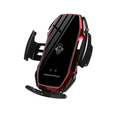 Qi 10W Wireless Car Charger Automatic Clamping Quick Charging Phone Holder Mount For Huawei Samsung