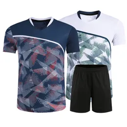 新しいメンズとレディースバドミントンTシャツ、マッチ衣服、バドミントンシャツ+ショートパンツ、卓球Tシャツとテニスシャツ