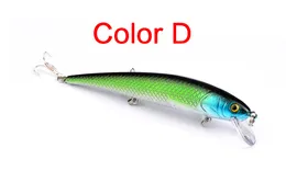 Spedizione DHL Nuovi 5 colori Plastica 6 # 3 Ganci Minnow Fishing Lure 12,5 cm 17 g Big Deep Sea Bass Crankbait Wobbler artificiale