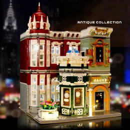 Antique Collection Shop Bausteine Streetview Serie MouldKing 16005 3050 Stück Creator Bricks Kinder Bildungsspielzeug Weihnachtsgeburtstagsgeschenke für Kinder