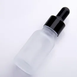 Hot Selling 15ml Frosted Glass Bottle With Glass Tips And Cap 0.5oz Dropper Essential Oljeflaska Tom Glasbehållare 624PCS Lot Free Ship