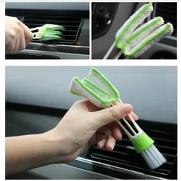 Reinigungsbürste für Auto Klimaanlage Entlüftung Tastatur Staubsalde Auto Pflege Zwei Köpfe Pinsel voiture Werkzeug Autozubehör