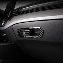 سيارة التصميم ألياف الكربون قفاز مربع التبديل لوحة الديكور غطاء ملصق تريم 2 قطع لأودي a4 b9 2017-19 اكسسوارات الداخلية