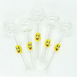 Hot Sale Smile Logo Glass Oil Burner Pipe Pyrex Oil Burner Glass Spoon Pipes Hand Pipe Tobacco Pipes for Smoking Accessories Bong