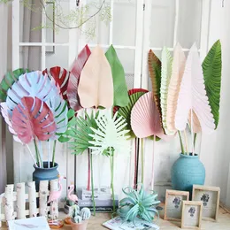 Foglie di monstera in plastica color palma tropicale foglie decorative per matrimoni strade conducente piante artificiali per decorazioni per la casa