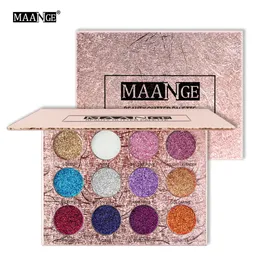 (I lager) Maange skönhetsmakeupprodukter som säljer 12 färg med glitterpulver Eye Shadow Flash Flash Powder Makeup Eye 0047