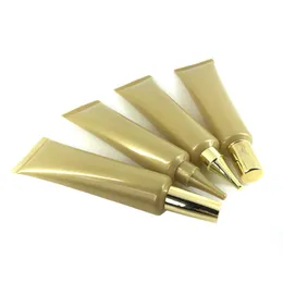 40ml Empty gold Soft Refillable Plastic Lotion Tubes Squeeze Cosmetic Packaging, Facial cream hose fast shipping F1750