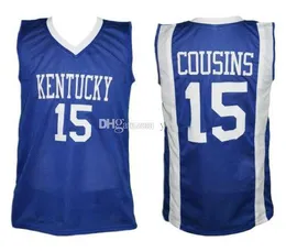 Demarcus Cousins＃15 Kentucky Wildcats College Retro Basketball Jersey Men's Ed Custom Any Number Name Jerseys