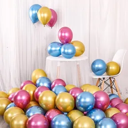 Balões de látex metálicos, 20 peças, vermelho, prateado, dourado, metal perolado, cores douradas, globos, casamento, aniversário, suprimentos para festa, balão301e