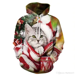 Men's Hoodies & Sweatshirts Unisex Pullover 3D Printed Cat Hip Hop Sweat Shirt Men Streetwear Designer Top