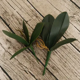 1Pcs Phalaenopsis leaf artificial plant decorative flowers auxiliary material flower decoration Orchid leaves