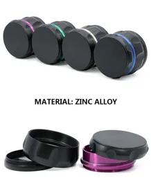 4 layers herb grinder special color zinc alloy tobacco grinder diamond shaped chamfer side concave smoke grinder
