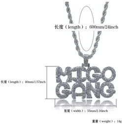 Fully Iced Out MIGO GANG Migos Diamond Necklace Pendant Hip Hop Accessories Jewelry From 27 16 DHgate