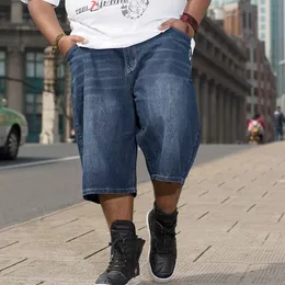 Plus Big Summer Shorts Men Loose Jeans Hip Hop Denim Pants New Brand Baggy Size 30-42 44 46