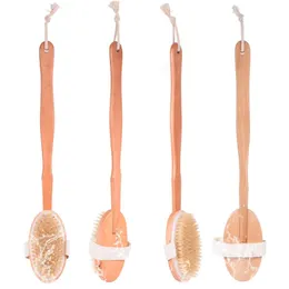 Bath Brush Natural Bristle Wooden Shower Body Back Wash Spa Scrubber Soap Cleaner Exfoliating cleaning massage