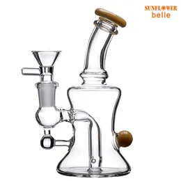 6 "Tall Cam Bong Duman Su Borusu Heady Tüplü Kase Yağ Teçhizatı Difüzör Percolator Bubbler Nargile 1124