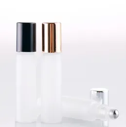 洗練されたガラスの香りの香水びんの鋼鉄金属ローラーボールエッセンシャルオイルボトルLX5598