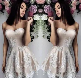 2019 Tanie Arabskie Krótki Sukienka Homecomingowa Linia Sweetheart Juniors Sweet 15 Graduation Cocktail Party Dress Plus Size Custom