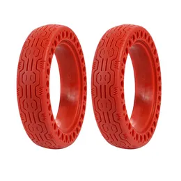 Durable Anti-Explosion Solid Rubber Tire For Mijia M365 Electric Scooter - Red