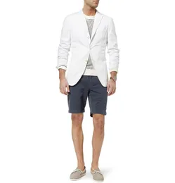 Summer Beach Line Wedding Tuxedos 2 Pieces Slim Fit Pants Suits Formal Men Casual Blazer Suits (Jacket+Pants)