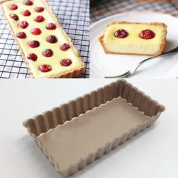 Newcomdigi 2017 New Nonstick Rektangel Musslä Pie Pan Avtagbara Bottom Quiche Pannor för bakplåtverktyg