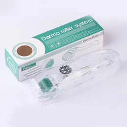 Professional home use derma roller DRS 192 titanium needle for skin care beauty with 3 styles of derma handle