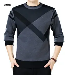 ZOEQO men sweater winter round neck knitted sweaters male casual autumn Cashmere pullovers mens Thick warm jumper plus size