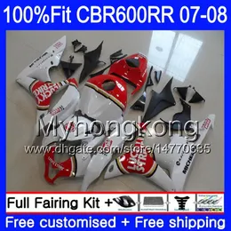 Wstrzyknięcie dla Honda CBR600 RR 07 08 CBR 600F5 600 RR F5 07 08 283HM.40 CBR600F5 CBR 600RR CBR600RR 2008 2008 Fairing Lucky Strike Hot zestawy