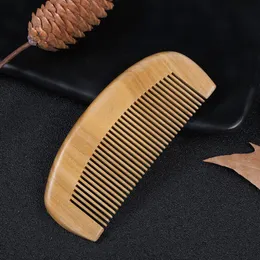 Naturalna brzoskwinia drewno grzebień zamknij zęby antystatyczna głowa masaż pielęgnacja włosów drewniane grzebienie Darmowa wysyłka LX8612