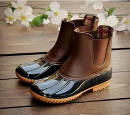 Hot Sale-Unisex Lady och Girl Shoes Ankle PVC Vuxna Slippt Vattentäta Andningsbara Casual Rainy Days Obehag