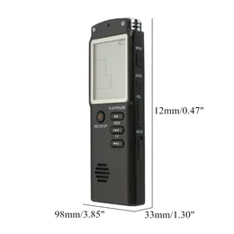 8GB 16GB Rechargeable USB Digital Audio Voice Recorder Dictaphone MP3 Player - 16GB